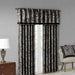 Jacquard Window Valance Black 50x18' Default -DTYStore