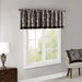Jacquard Window Valance Black 50x18' Default -DTYStore