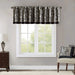 Jacquard Window Valance Black 50x18' Default -DTYStore