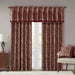 Jacquard Window Valance Burgundy 50x18' Default -DTYStore