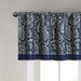 Jacquard Window Valance Navy 50x18' Default -DTYStore