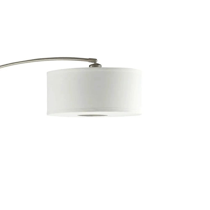 Jamison Chrome Drum Shade Arc Adjustable Floor Lamp Default -DTYStore