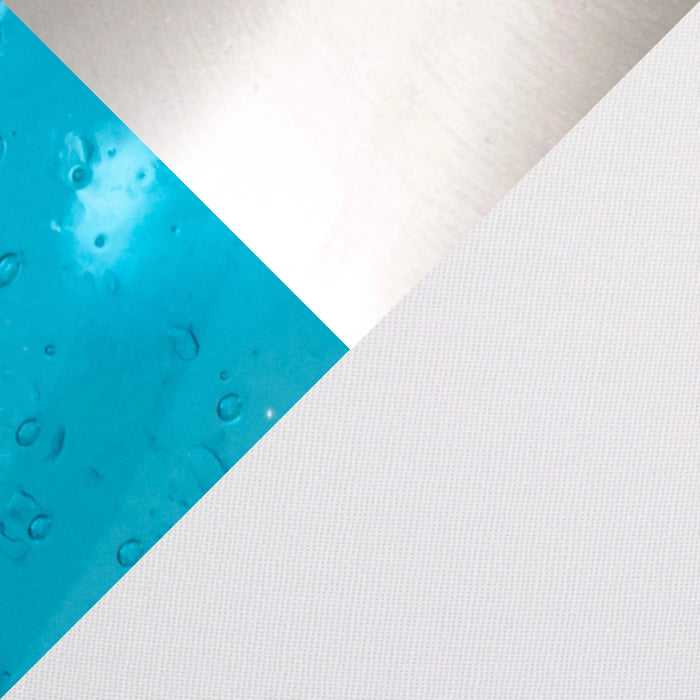 Jasmine 22' Contemporary Glass Accent Lamp in Clear Sapphire Blue Seeded Glass, Brushed Nickel and White Linen Shade from Grandview Gallery by LumiSource Default -DTYStore