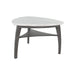 Jasmine Bar Table with Grey Arched Legs and Marble Top, Triangular Shape, 54 Inches Default -DTYStore