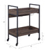 Jerrick Walnut & Black Finish Serving Cart Default -DTYStore