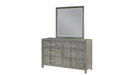 KENZO Modern Style Full 4PC Storage Bedroom Set Made with Wood, LED Headboard, Bluetooth Speakers & USB Ports - Grey- DTY Store