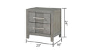 KENZO Modern Style Full 4PC Storage Bedroom Set Made with Wood, LED Headboard, Bluetooth Speakers & USB Ports - Grey- DTY Store