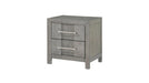 KENZO Modern Style Full 4PC Storage Bedroom Set Made with Wood, LED Headboard, Bluetooth Speakers & USB Ports - Grey - DTY Store