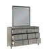 KENZO Modern Style Full 4PC Storage Bedroom Set Made with Wood, LED Headboard, Bluetooth Speakers & USB Ports - Grey- DTY Store