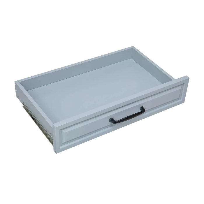 K&K 47 inch Kitchen Island with Extendable Dining Table, Rubber Wood Veneer Kitchen Table with Internal Storage Rack, Power Outlet, Kitchen island with Storage 2 Drawers 2 Cabinet,Grey Blue Default -DTYStore