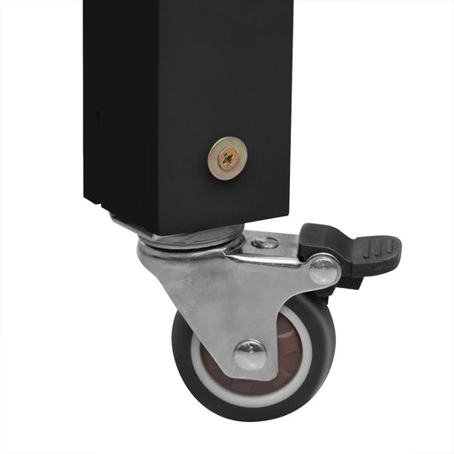 K&K 47 inch Kitchen Island with Extendable Dining Table, Rubber Wood Veneer Kitchen Table with Internal Storage Rack, Power Outlet, Kitchen island with Storage 2 Drawers 2 Cabinet, Black Default -DTYStore