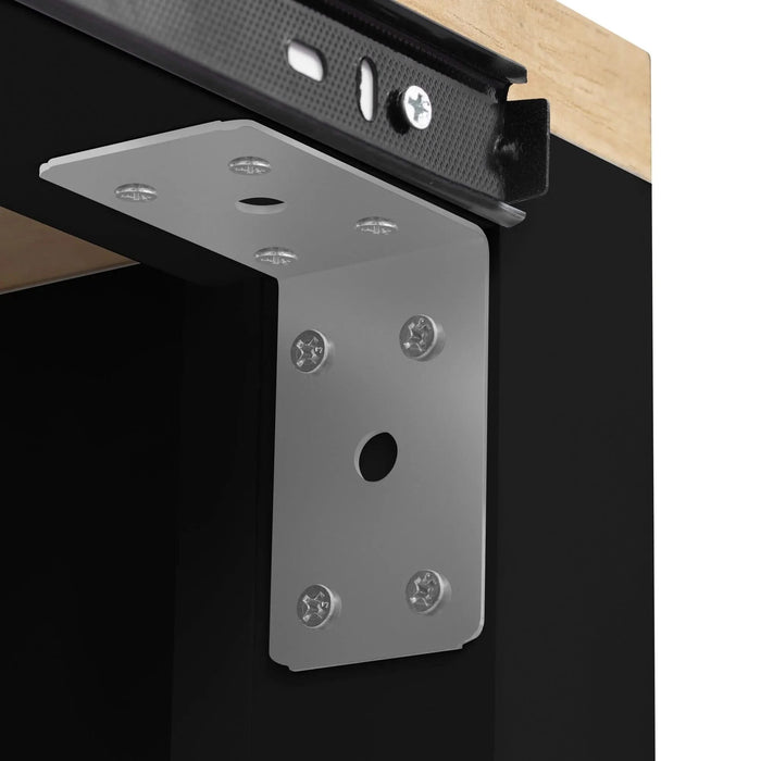 K&K 47 inch Kitchen Island with Extendable Dining Table, Rubber Wood Veneer Kitchen Table with Internal Storage Rack, Power Outlet, Kitchen island with Storage 2 Drawers 2 Cabinet, Black Default -DTYStore