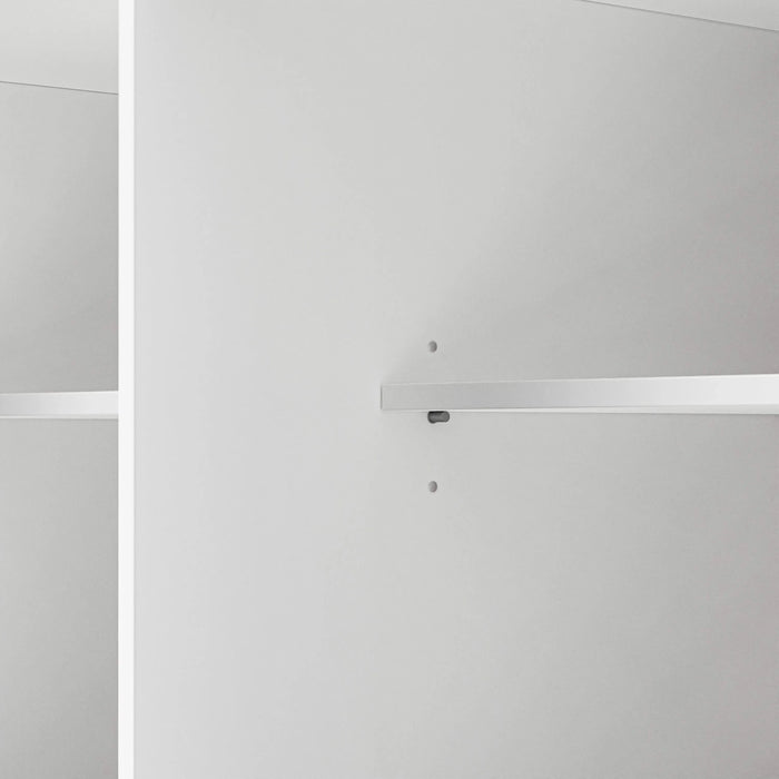 K&K 48 inch Large Kitchen Island with Drop Leaf,Power Outlet,Internal Storage Rack,Rolling Kitchen Storage Cart on 5 Wheels with 5 Open Side Racks for Kitchen,Dining Room,White (Not include Stools) Default -DTYStore