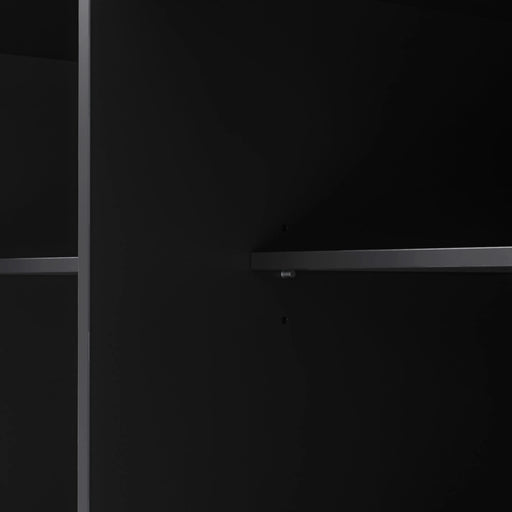 K&K 48 inch Large Kitchen Island with Drop Leaf,Power Outlet,Internal Storage Rack,Rolling Kitchen Storage Cart on 5 Wheels with 5 Open Side Racks,for Kitchen,Dining Room,Black(Not Include Stools) Default -DTYStore