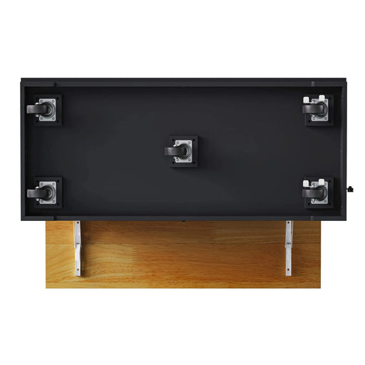 K&K 48inch Large Kitchen Island with 2 Bar Stools, Power Outlet, Door Internal Storage Rack, Kitchen Storage Cart on 5 Wheels with Drop Leaf, 5 Open Side Racks, 2 Drawers,for Kitchen,Dining Room,Black Default -DTYStore