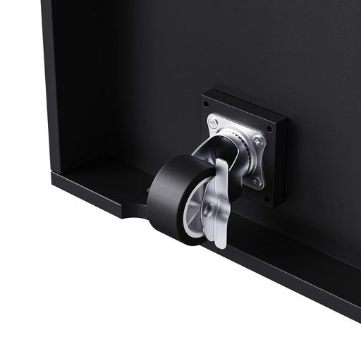 K&K 48inch Large Kitchen Island with 2 Bar Stools, Power Outlet, Door Internal Storage Rack, Kitchen Storage Cart on 5 Wheels with Drop Leaf, 5 Open Side Racks, 2 Drawers,for Kitchen,Dining Room,Black Default -DTYStore