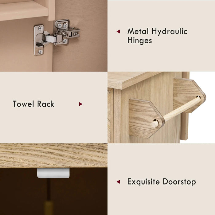 K&K 51.2'W Ash Veneer (Not Cheap Paper) Solid Wood Handwoven Kitchen Island with Drop Leaf, Coastal Kitchen Island on Wheels with Internal Storage Rack, Rolling Kitchen Cart, Nature Wood Default -DTYStore