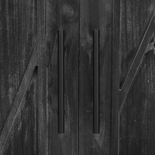 K&K 51.2'W Geometric Twill Stripe Textured Design Kitchen Island with Drop Leaf, Farmhouse Kitchen Island on Wheels with Internal Storage Rack, Rolling Kitchen Cart with Towel Rack for Kitchen, Black Default -DTYStore