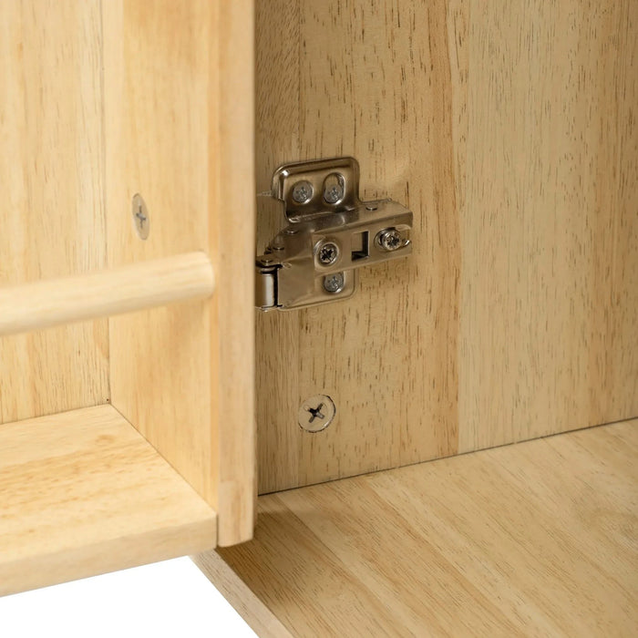 K&K 53.2'W 3D Woven Checkerboard Pattern Design Kitchen Island with Drop Leaf, Rolling Kitchen Island on Wheels with Internal Storage Rack, Power Outlet, Kitchen Cart with 3 Drawers 2 Cabinets, Nature Default -DTYStore