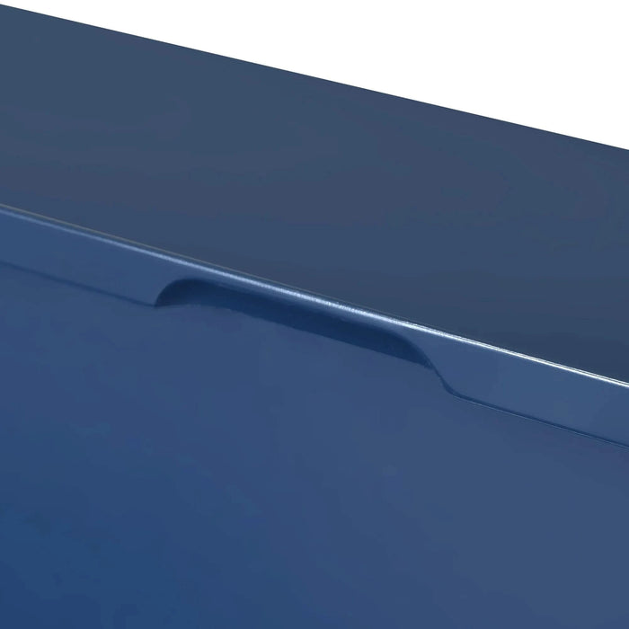 K&K 53.2'' Kitchen Island with Drop Leaf, Kitchen Storage Cart with Spice Rack, Towel Rack and 2 Drawers, Rolling Kitchen Island on Wheels with Adjustable Shelves for Kitchen, Dining Room, Navy Blue Default -DTYStore