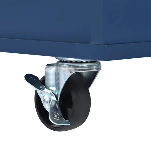 K&K 53.2'' Kitchen Island with Drop Leaf, Kitchen Storage Cart with Spice Rack, Towel Rack and 2 Drawers, Rolling Kitchen Island on Wheels with Adjustable Shelves for Kitchen, Dining Room, Navy Blue Default -DTYStore