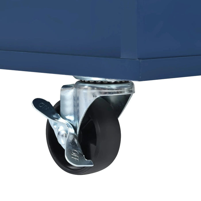 K&K 53.2'' Kitchen Island with Drop Leaf, Kitchen Storage Cart with Spice Rack, Towel Rack and 2 Drawers, Rolling Kitchen Island on Wheels with Adjustable Shelves for Kitchen, Dining Room, Navy Blue Default -DTYStore