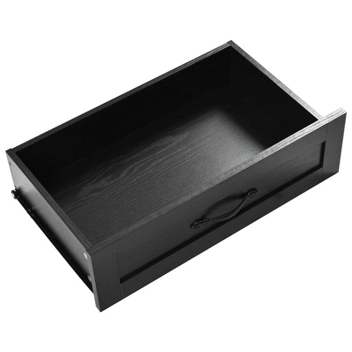 K&K 53.5''Farmhouse Kitchen Island with Power Outlet, Kitchen Storage Island with Drop Leaf, Spice Rack and Drawer, Rolling Kitchen Cart on Wheels, for Home, Kitchen and Dining Room, Black Default -DTYStore