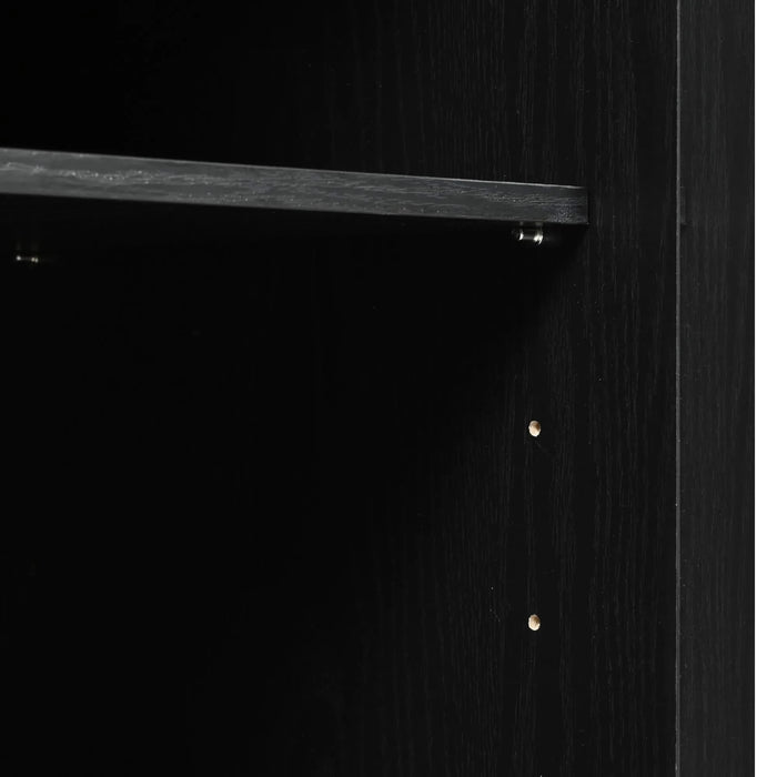 K&K 53.7' Farmhouse Kitchen Island with Power Outlet, 2 Sliding Barn Door Kitchen Storage Island with Drop Leaf, Spice Rack Rolling Kitchen Cart on Wheels, for Home, Kitchen and Dining Room, Black Default -DTYStore