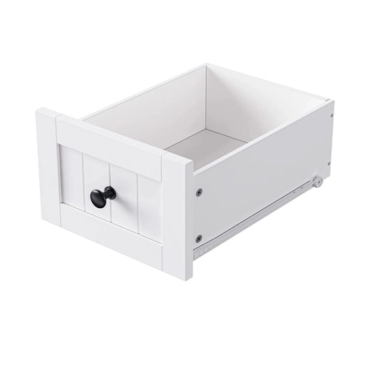 K&K 53inch Large Kitchen Island with Drop Leaf, Power Outlet, Door Internal Storage Rack, Rolling Kitchen Cart on 5 Wheels with 5 Open Side Racks for Kitchen, Dining Room,White(Not include bar stools) Default -DTYStore