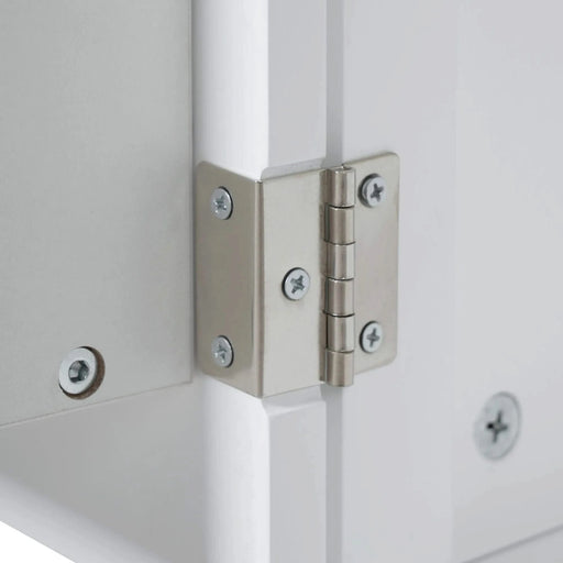 K&K 54.9' Kitchen Island with Drop Leaf, Power Outlet, Kitchen Storage Cart with 4 Door Shelves, Cross Barn Doors & Visual Glass Door, Rolling Kitchen Island on 4 Wheels for Kitchen, Dining Room,White Default -DTYStore