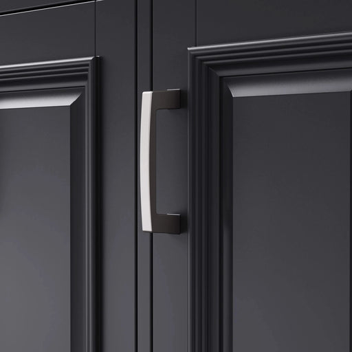 K&K 54inch Large Kitchen Island with Rubber Wood Drop Leaf, Embossed Texture Rolling Kitchen Cart on 4 Wheels with 4 Doors and 3 Drawers, Kitchen Island with Storage for Kitchen, Dining Room,Black Default -DTYStore