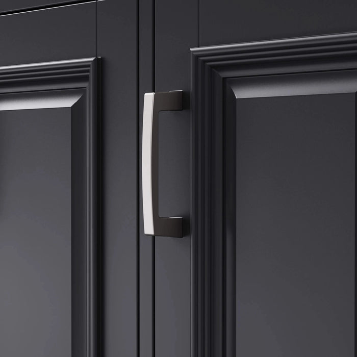 K&K 54inch Large Kitchen Island with Rubber Wood Drop Leaf, Embossed Texture Rolling Kitchen Cart on 4 Wheels with 4 Doors and 3 Drawers, Kitchen Island with Storage for Kitchen, Dining Room,Black Default -DTYStore