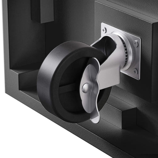 K&K 54inch Large Kitchen Island with Rubber Wood Drop Leaf, Embossed Texture Rolling Kitchen Cart on 4 Wheels with 4 Doors and 3 Drawers, Kitchen Island with Storage for Kitchen, Dining Room,Black Default -DTYStore