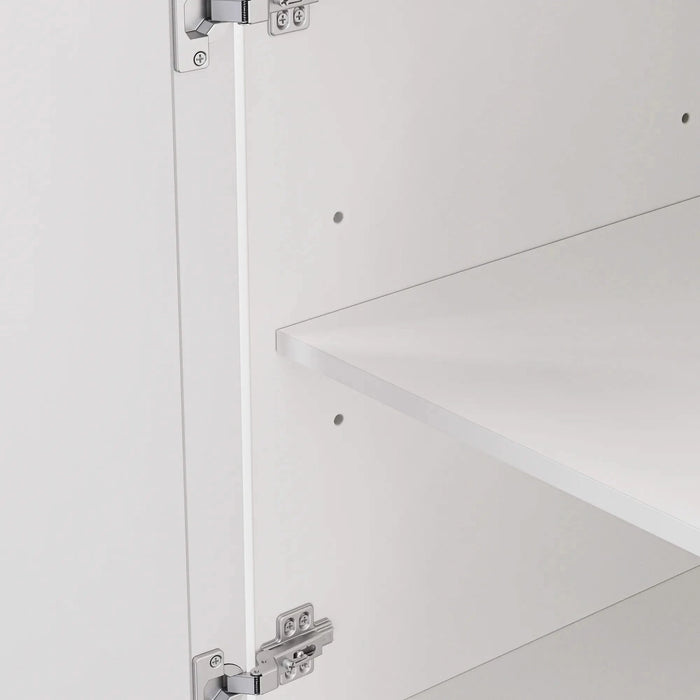 K&K 54inch Large Kitchen Island with Rubber Wood Drop Leaf, Embossed Texture Rolling Kitchen Cart on 4 Wheels with 4 Doors and 3 Drawers, Kitchen Island with Storage for Kitchen, Dining Room,White Default -DTYStore