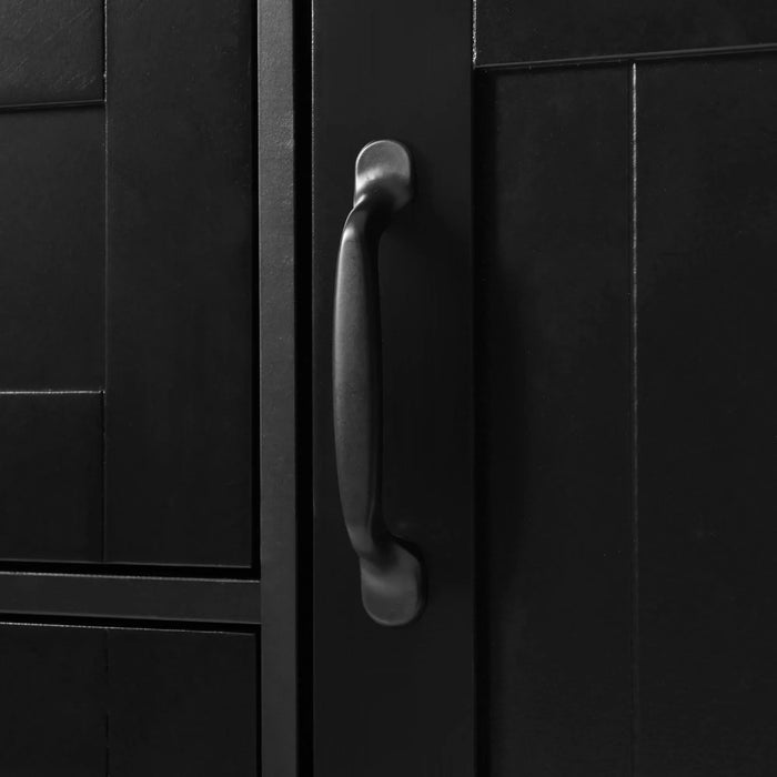 K&K 55.7'' Large Kitchen Island with 2 Drop Leaf,, Rolling Kitchen Cart on 5 Wheels with Power Outlet, Folding Storage Dining Table with Spice & Towel Rack , 3 Drawers, for Kitchen, Dining Room,Black Default -DTYStore