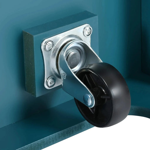 K&K 55.7'' Large Kitchen Island with 2 Drop Leaf,, Rolling Kitchen Cart on 5 Wheels with Power Outlet, Folding Storage Dining Table with Spice & Towel Rack , 3 Drawers, for Kitchen, Dining Room,Green Default -DTYStore