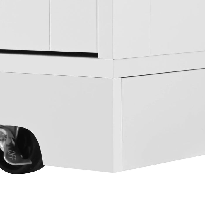 K&K 55.7'' Large Kitchen Island with 2 Drop Leaf,, Rolling Kitchen Cart on 5 Wheels with Power Outlet, Folding Storage Dining Table with Spice & Towel Rack , 3 Drawers, for Kitchen, Dining Room,White Default -DTYStore