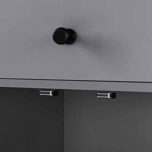 K&K 74.5 inch Kitchen Island with Extendable Dining Table , Rolling Kitchen Island on Wheels with Spice Rack and 2 Drawers, Kitchen Storage Cart with 4 Door Cabinet, for Kitchen, Dining Room, Grey Default -DTYStore