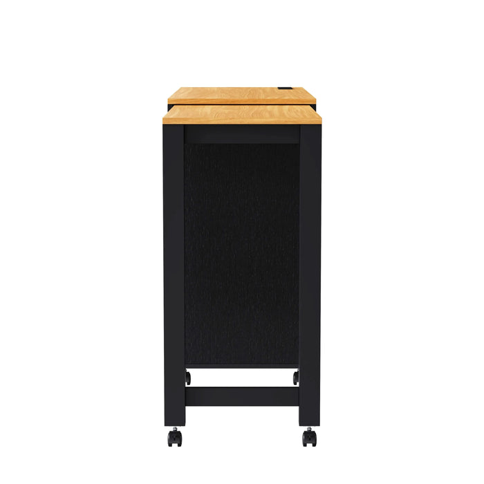 K&K 74.8' Kitchen Island with Extendable Dining Table, Kitchen Storage Cart with 3 Drawers, Power Outlet, Rolling Kitchen Island on Wheels with Spice Rack and 2 Door Cabinet, for Kitchen, Black Default -DTYStore