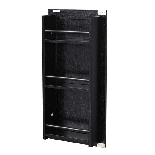 K&K 74.8' Kitchen Island with Extendable Dining Table, Kitchen Storage Cart with 3 Drawers, Power Outlet, Rolling Kitchen Island on Wheels with Spice Rack and 2 Door Cabinet, for Kitchen, Black Default -DTYStore