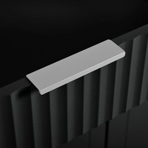 K&K Fluted Kitchen Island with Trash Can Storage Cabinet, Power Outlet, Internal Storage Rack, Rolling Kitchen Islands on 5 Wheels with 3 Drawer, 3 Open Side Racks for 10 Gallon Garbage Bin, Black Default -DTYStore