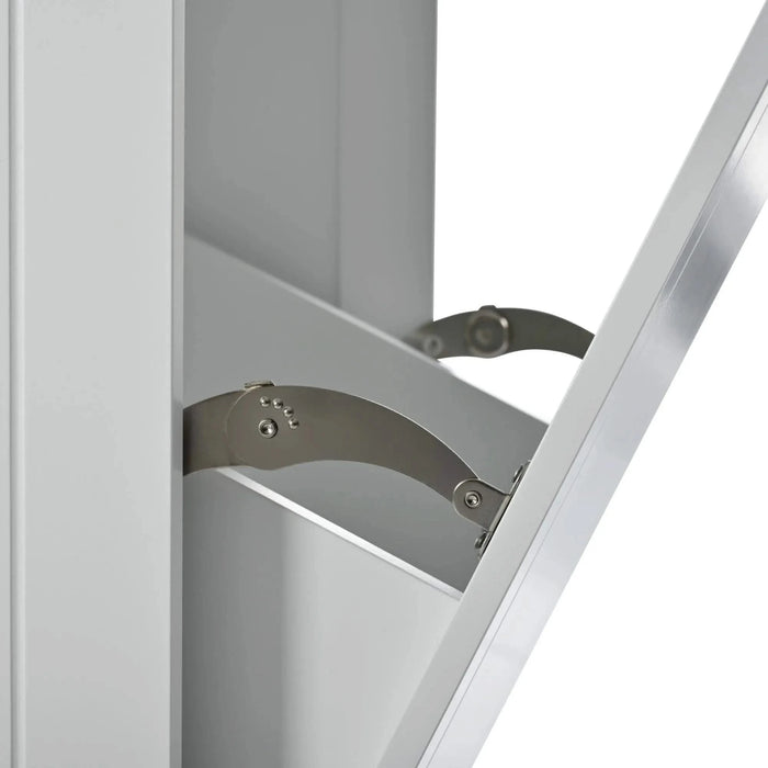 K&K Fluted Kitchen Island with Trash Can Storage Cabinet, Power Outlet, Internal Storage Rack, Rolling Kitchen Islands on 5 Wheels with 3 Drawer, 3 Open Side Racks for 10 Gallon Garbage Bin, White Default -DTYStore