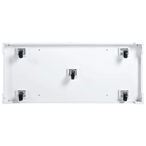 K&K Fluted Kitchen Island with Trash Can Storage Cabinet, Power Outlet, Internal Storage Rack, Rolling Kitchen Islands on 5 Wheels with 3 Drawer, 3 Open Side Racks for 10 Gallon Garbage Bin, White Default -DTYStore