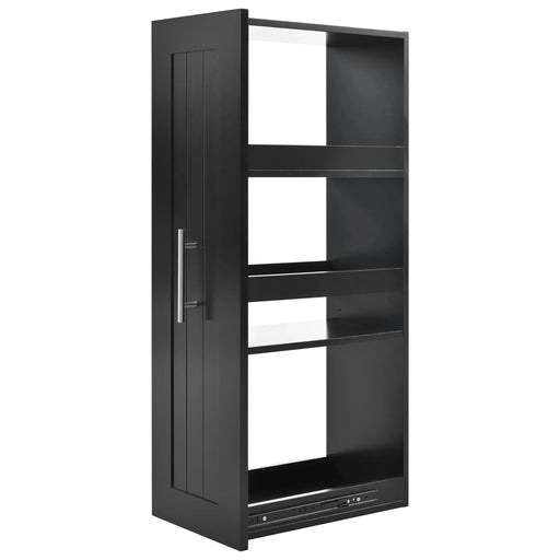 K&K Kitchen Island with Drop Leaf, Kitchen Storage Cart with 3 Tier Pull Out Cabinet Organizer, Internal Storage Rack, Rolling Kitchen Cart on Wheels with Towel Rack, 2 Drawers, for Kitchen, Black -DTYStore