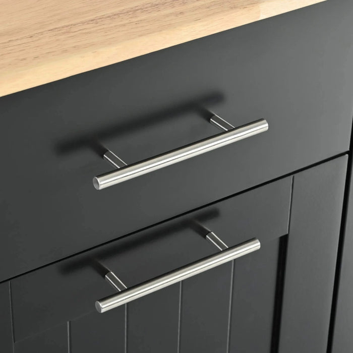 K&K Kitchen Island with Drop Leaf, Kitchen Storage Cart with 3 Tier Pull Out Cabinet Organizer, Internal Storage Rack, Rolling Kitchen Cart on Wheels with Towel Rack, 2 Drawers, for Kitchen, Black -DTYStore