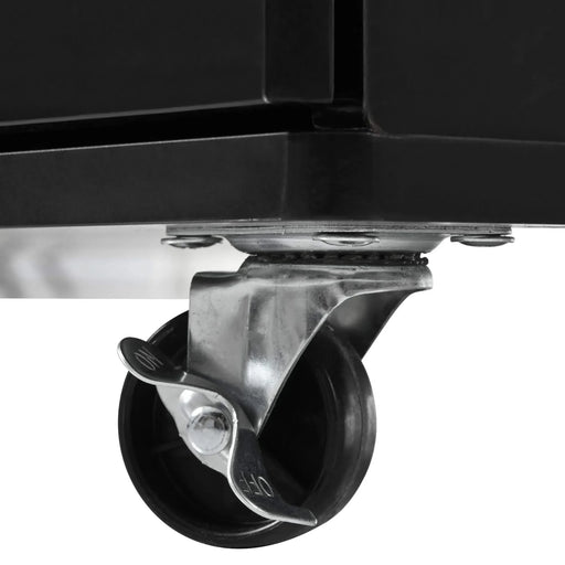 K&K Kitchen Island with Drop Leaf, Kitchen Storage Cart with 3 Tier Pull Out Cabinet Organizer, Internal Storage Rack, Rolling Kitchen Cart on Wheels with Towel Rack, 2 Drawers, for Kitchen, Black -DTYStore