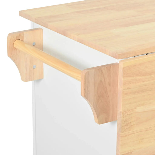 K&K Kitchen Island with Drop Leaf, Kitchen Storage Cart with 3 Tier Pull Out Cabinet Organizer, Internal Storage Rack, Rolling Kitchen Cart on Wheels with Towel Rack, 2 Drawers, for Kitchen, White Default -DTYStore