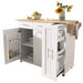 K&K Kitchen Island with Drop Leaf, Kitchen Storage Cart with 3 Tier Pull Out Cabinet Organizer, Internal Storage Rack, Rolling Kitchen Cart on Wheels with Towel Rack, 2 Drawers, for Kitchen, White Default -DTYStore