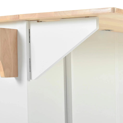 K&K Kitchen Island with Drop Leaf, Kitchen Storage Cart with 3 Tier Pull Out Cabinet Organizer, Internal Storage Rack, Rolling Kitchen Cart on Wheels with Towel Rack, 2 Drawers, for Kitchen, White Default -DTYStore