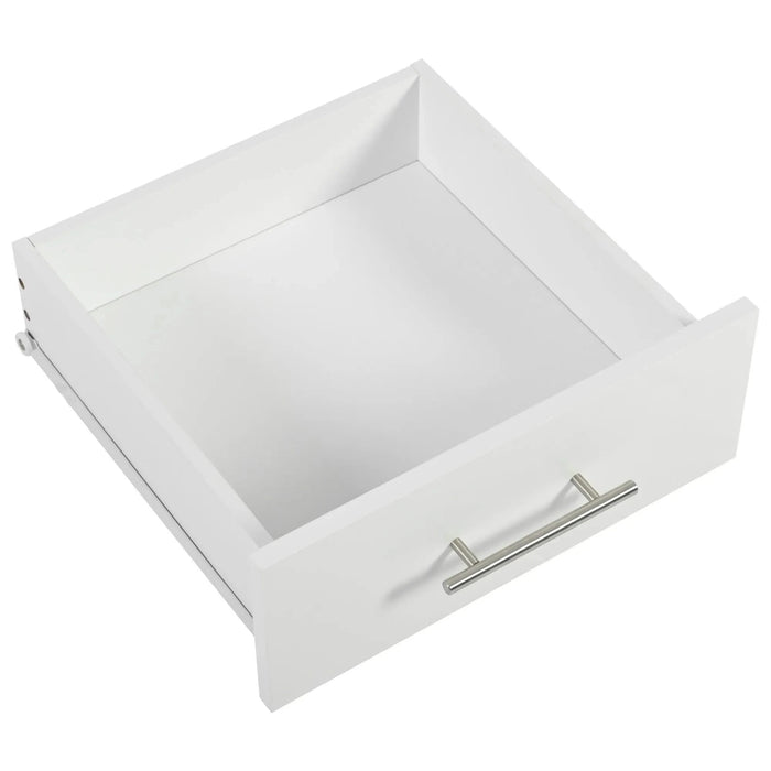 K&K Kitchen Island with Drop Leaf, Kitchen Storage Cart with 3 Tier Pull Out Cabinet Organizer, Internal Storage Rack, Rolling Kitchen Cart on Wheels with Towel Rack, 2 Drawers, for Kitchen, White Default -DTYStore